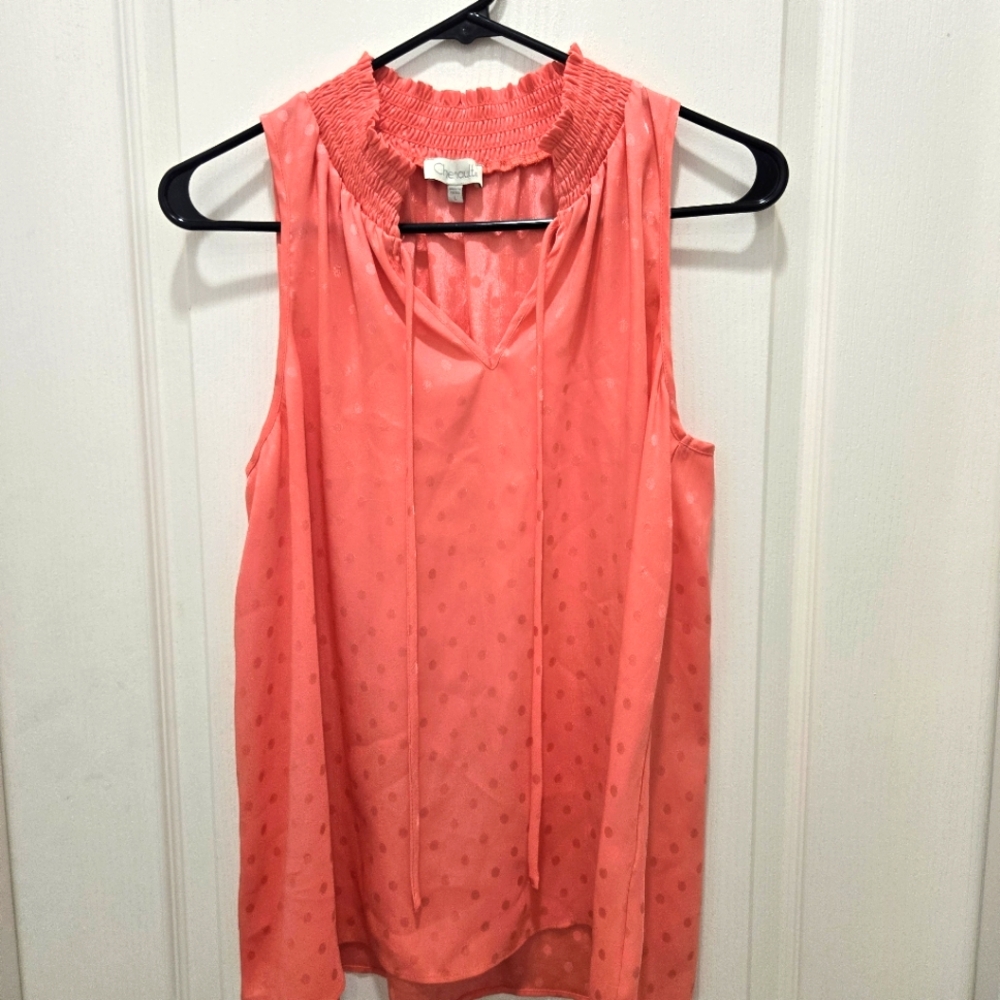 Chenaulte Coral Sleeveless Top